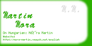 martin mora business card